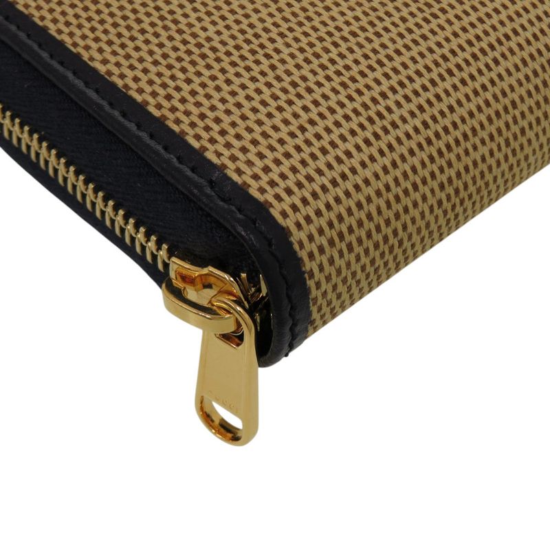 Gucci 1955 Horsebit 621889 0416 Canvas Leather Beige Long Wallet 0393 Gucci