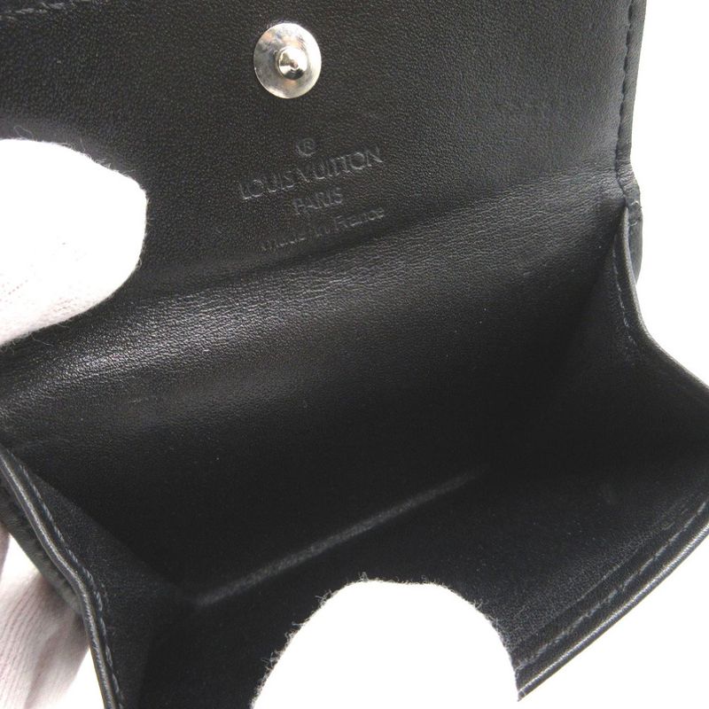 Louis Vuitton Portmonnaie Satin Monogram Coin Case Monogram Satin M92137 Black