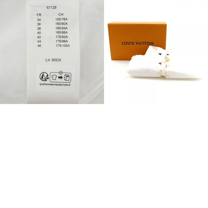 Louis Vuitton French Sleeve Ruffle Top Ruffle Blouse Monogram Rw232w AQV Fhbl13