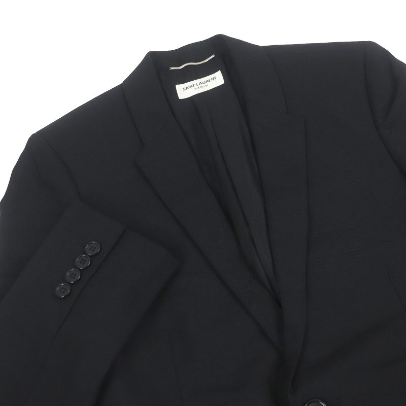 Saint Laurent Paris 482493 Single Tailored Jacket Bleather Tailored Jacket