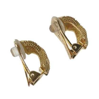 Christian Dior Cross X Design Gold GP Earring