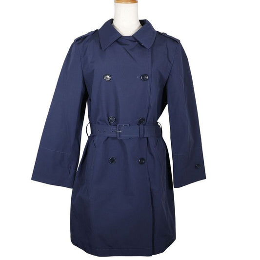 Prada 29y278 Cotton And Polyester Navy Blue Women's Trench Coat