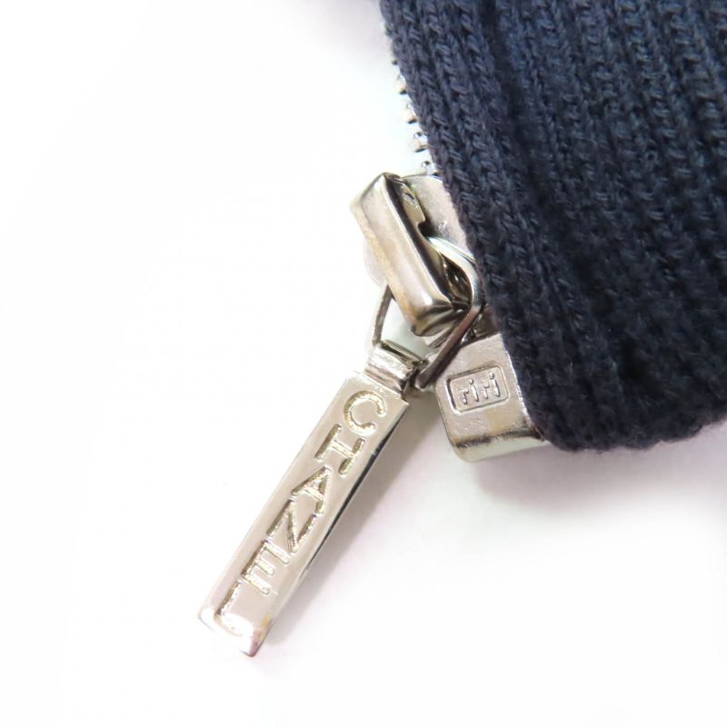 CHANEL Vintage 1997 C97 Po8882v04726 Coco Mark Button Zip Up Blouson Navy 38