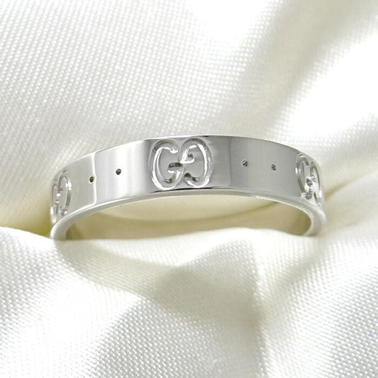 Gucci Icon Ring 750wg 18K White Gold WHY Togo Old Listed Size 18 Approx 40g