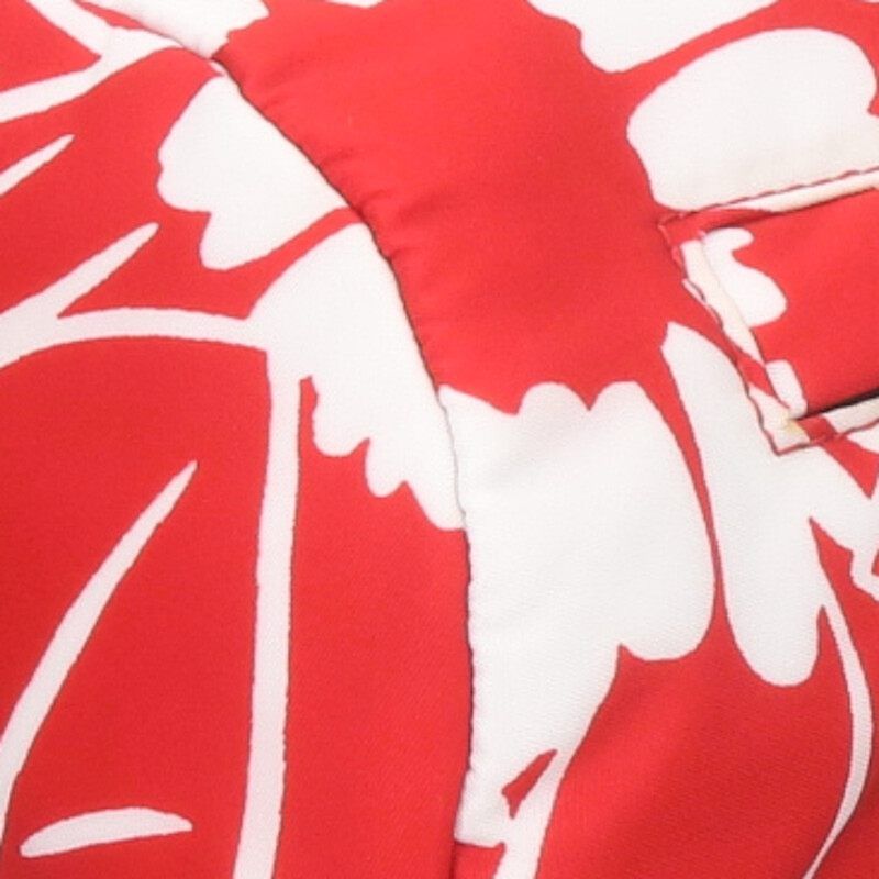 Prada Triangle Plate Hibiscus Pattern Nylon Backpack Men's