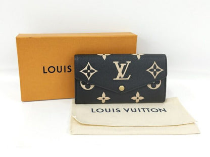 Louis Vuitton Portefeuille Sarah Long Fold Wallet Monogram Empreinte M80496