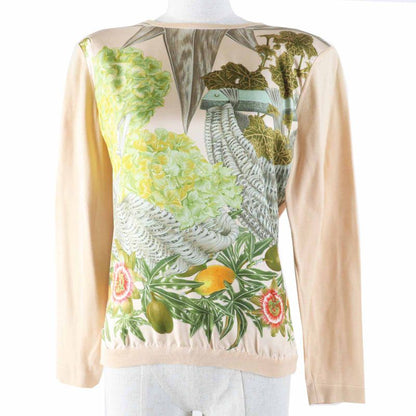 Hermes Passiflores Passionflower Silk Cotton Twill Raine Knit Cut And Sewn