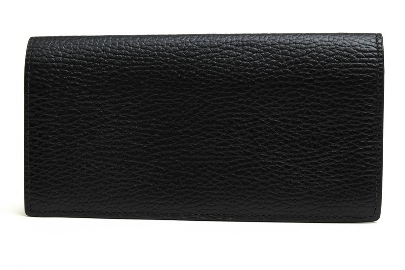 Gucci Long Wallet Men Leather Genuine Black 610467 Cao2n 1040 Interlocking G