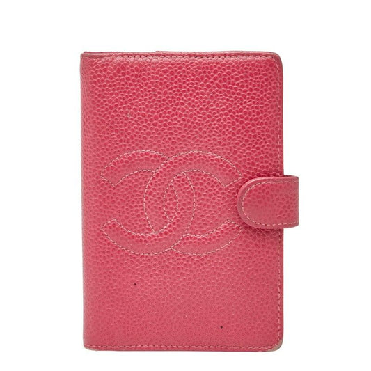 Chanel Coco Mark Notebook Cabas - 5 Hole Pink Caviar Skin Ladies Chanel