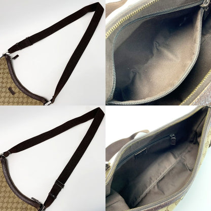 Gucci Shoulder Bag 181092 Brown X Light Brown Canvas X Leather
