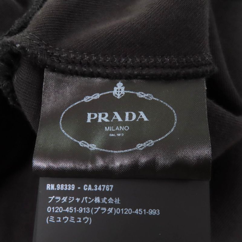 Prada 2023 P3k43 Jersey Dress With Triangle Charm Black 36 Made In Italy