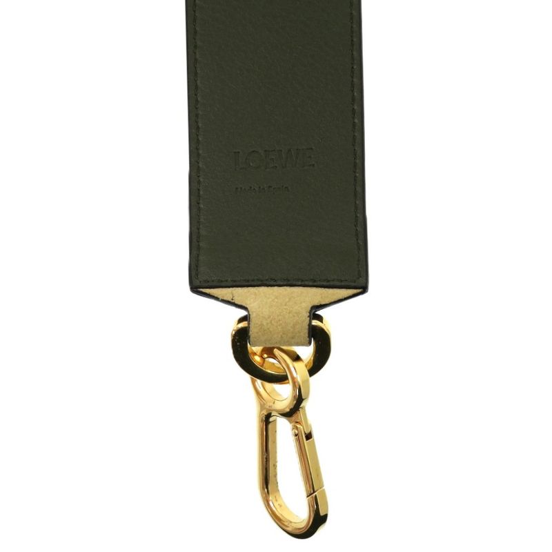 Loewe Puzzle Leather Olive Green Shoulder Strap 0923 Loewe