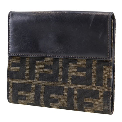 Fendi Zucca Canvas And Leather Women's Bifold Wallet
