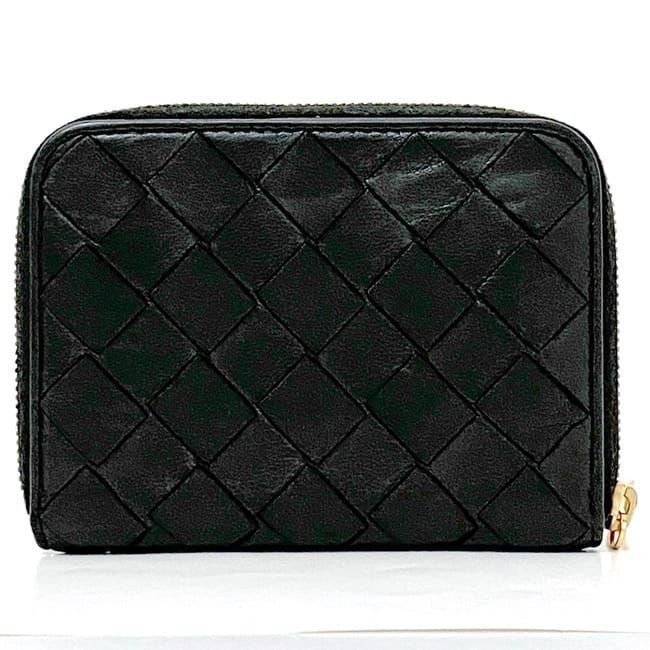 Bottega Veneta Coin Case Ec21504 Black Intrecciato