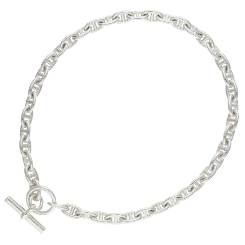 Hermes Chaine D'ancre PM Chaine D'ancre Silver Choker Necklace Men's PM