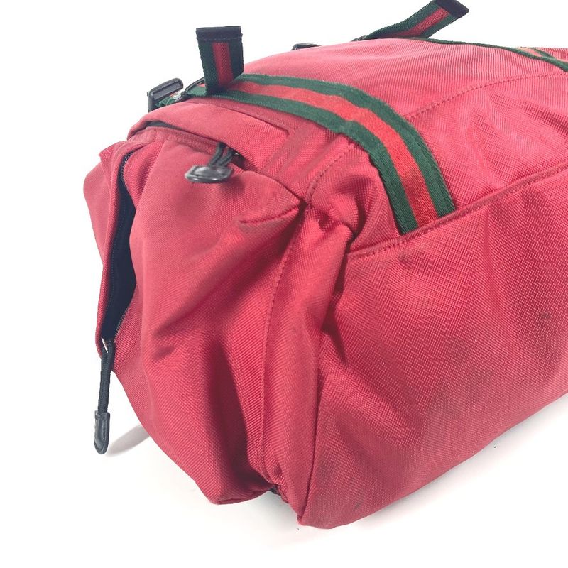 Gucci Backpack Sac Techno Logo Sherry Line Web Line 429037 Nylon Canvas Red