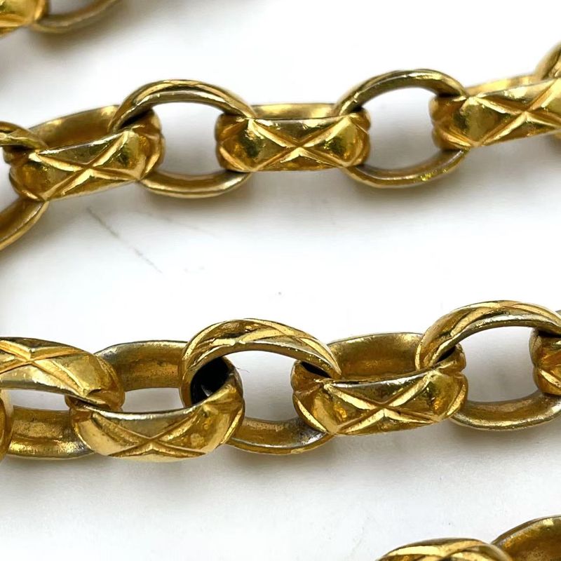 Chanel Coco Mark Serial No 2 Leather Black And White Chain Shoulder Bag Gold