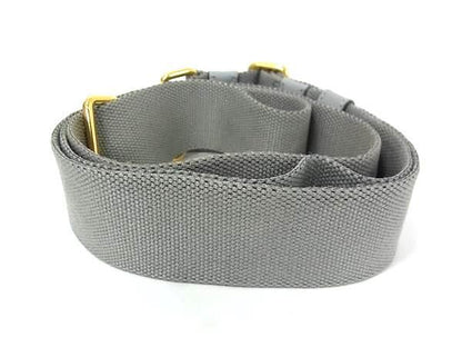 Prada Saffiano Leather And Canvas Bag Shoulder Strap Crossbody Women Gray Fg3390