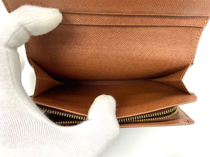 Louis Vuitton Monogram Porte Monet Vieux Trésor M61730 Foldable Wallet L-shaped