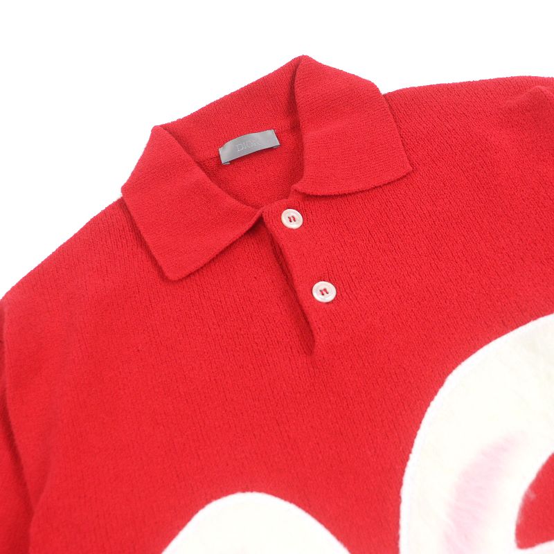 DIOR ERL DIOR Homme ERL 23SS 313m831at498 Rabbit Short Sleeve Knit Polo Shirt