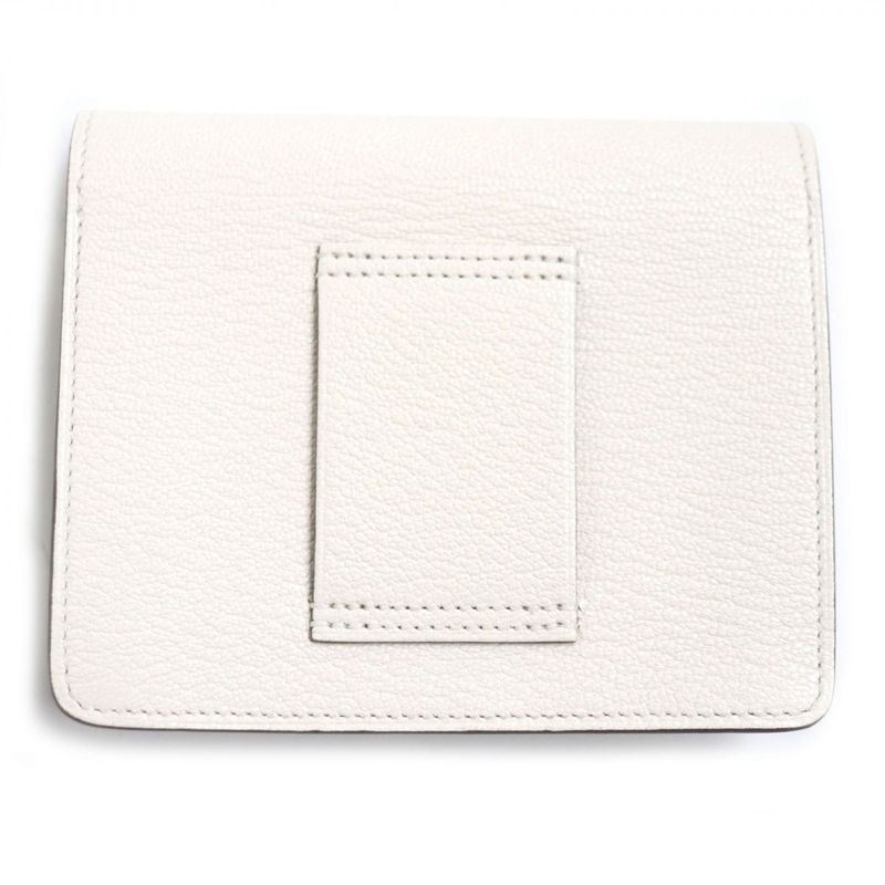 Hermes Lulu Slim Chevre Mizor Leather Compact Wallet/wallet Nata Gold Hardware