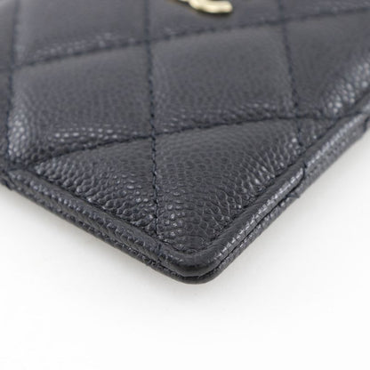 Chanel Matelasse Gold Hardware Coco Mark Ap3595 X Cabinskin Black Ladies Card