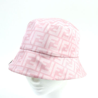 Fendace Fxq698 Silk Fendi Versace Reversible FF Logo Allover Hat With Logo