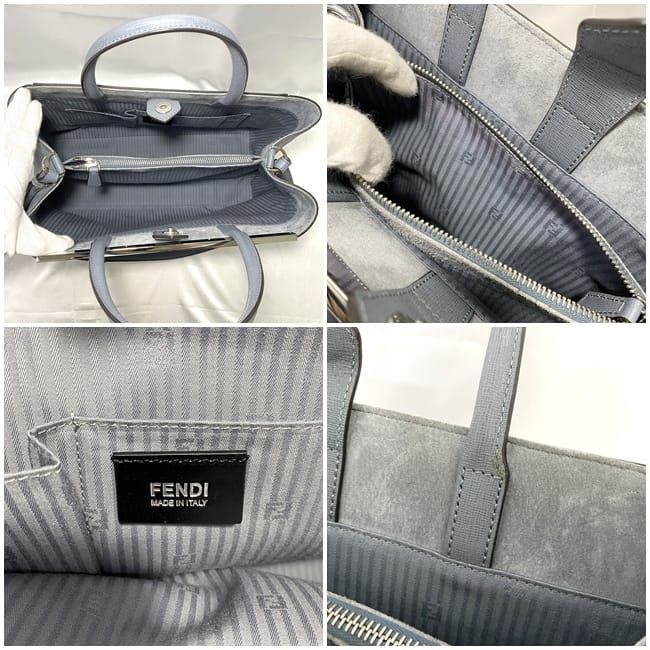 Fendi 2way Bag Toujours Blue Gray 8bh250