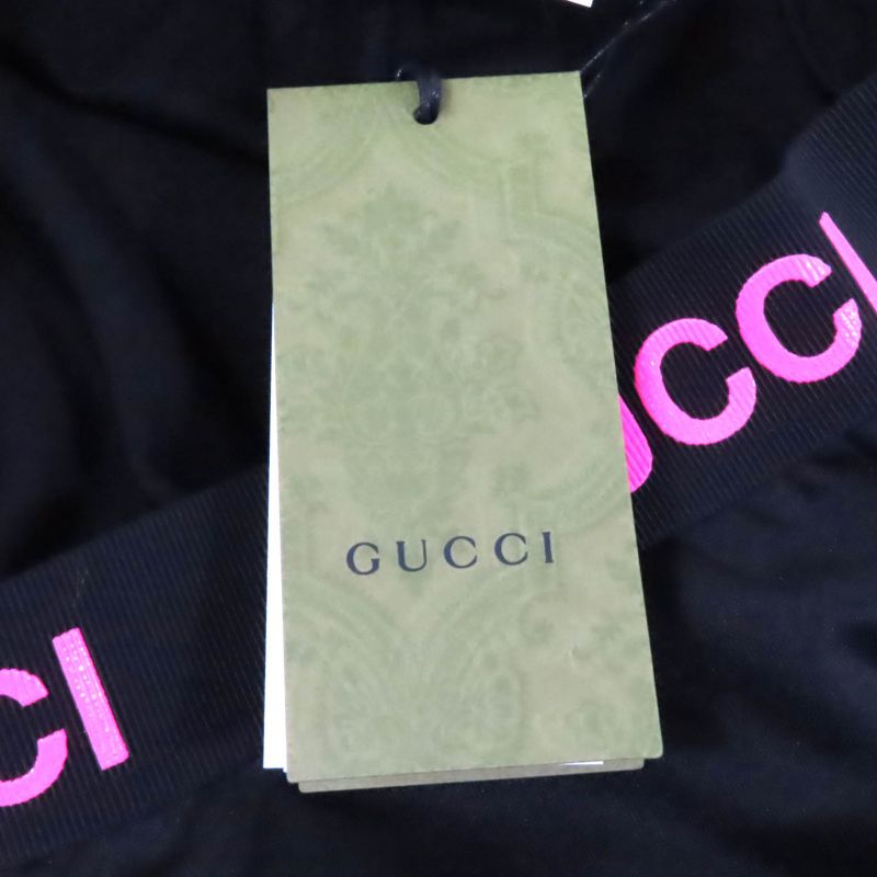 Gucci 22SS 688421 Logo Design Biker Shorts Leggings Half Pants Black S Made In