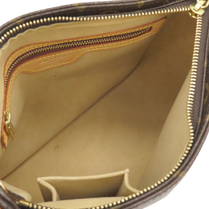 Louis Vuitton Handbag Looping MM Monogram Canvas Monogram Gold Hardware Brown