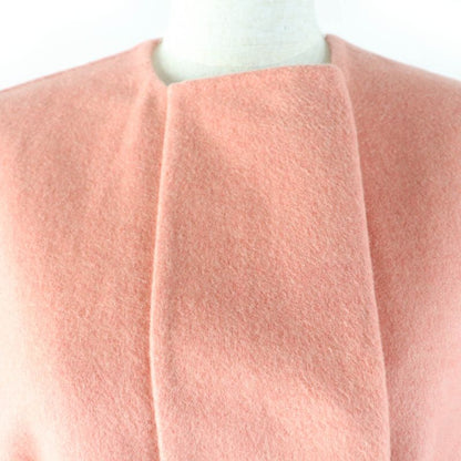 Hermes 22AW 2h0122db 100% Cashmere Double Face Coat With Belt Collarless Coat