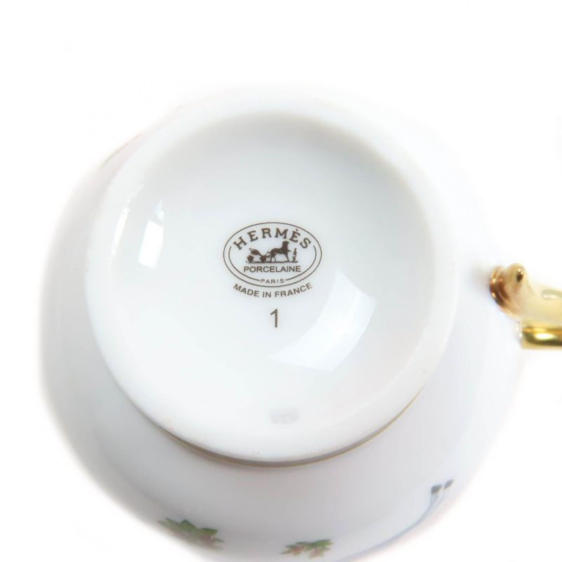 Hermes Chevaldrian Horse Tea Cup And Saucer Set Of 2 Tableware Multi With Box