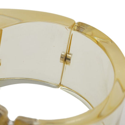 Chanel Logo Yellow Clear Plastic Rhinestone Ladies Chanel