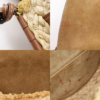 Loewe Gate Small 329.13t20-2924 Leather And Raffia Brown Women Shoulder Bag