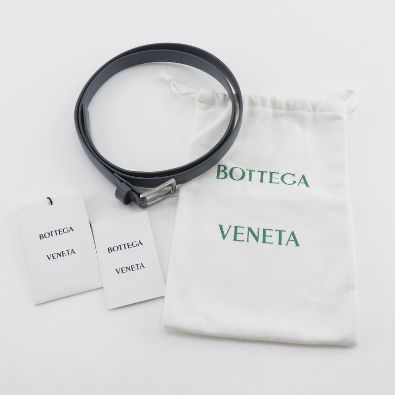 Bottega Veneta Bottega Veneta Calf Blue-gray Men's Belt