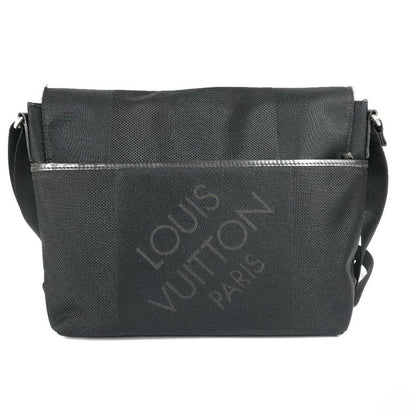 Louis Vuitton Shoulder Bag Roux M93079 Damier Geant Canvas Black