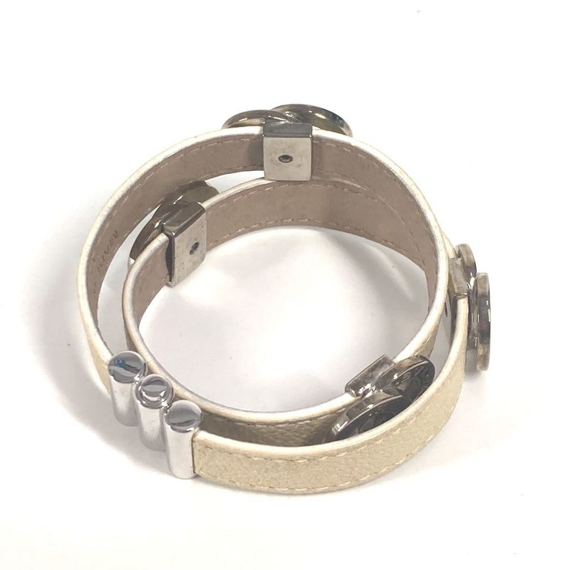 Bvlgari Bracelet Bvlgari Logo Double Coiled Leather Beige