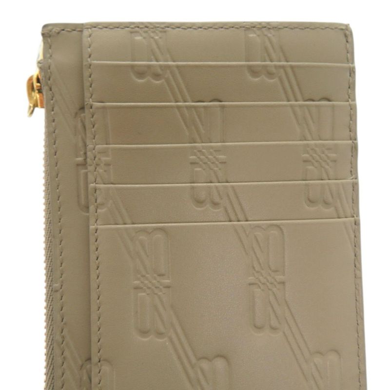 Balenciaga Bbmonogram Fragment Case Card Case Embossed 717784 Coin Case Leather