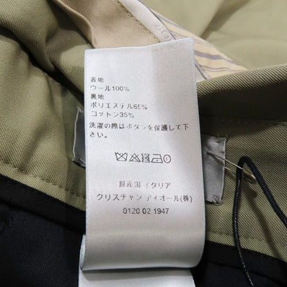 Unused 23SS DIOR Bermuda Shorts Tuck Slacks Half Pants Inside Out Waist Wool 48