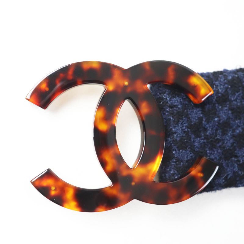 CHANEL P57229 Worn By Shin Hye Park BIG Coco Bag Belted Long Coat Black Navy