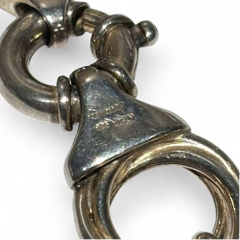Tiffany & Co OLD Vintage Trinity Circle Link Chain Necklace Sv925 Unisex Silver