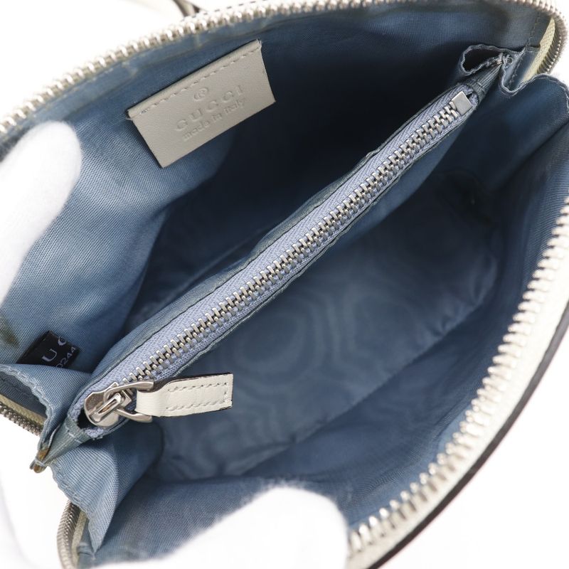 Gucci Gussy SAGA 511189 Leather White Women's Shoulder Bag