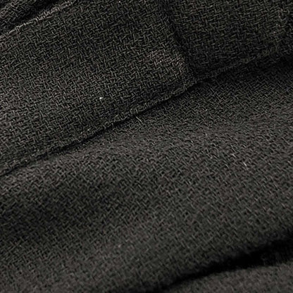 Yves Saint Laurent Wool Gather Top with Shoulder Pads Black M