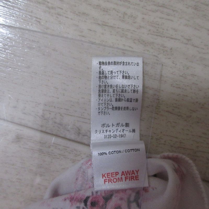 Christian DIOR Rose Print Floral Print Puff Sleeve Short Sleeve Pullover Kids