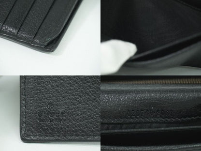 Authentic Gucci GG Marmont Long Wallet Long Wallet Leather Black 428740 Wallet