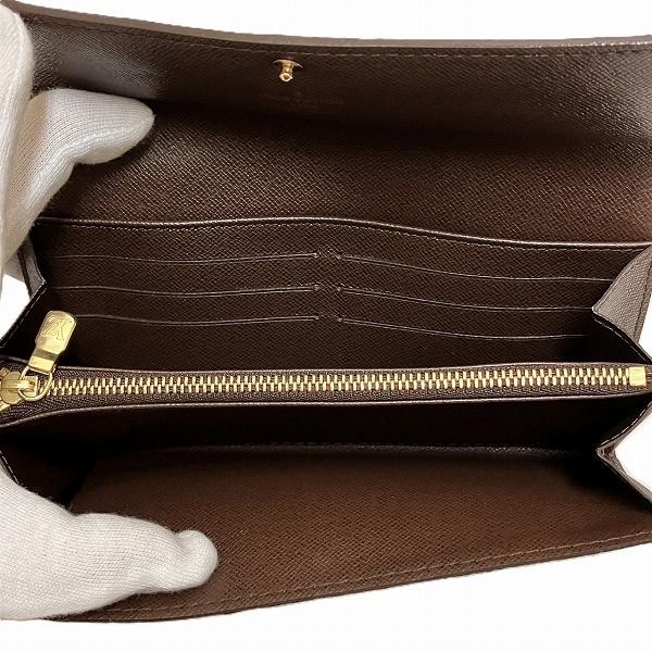 Louis Vuitton Damier Portefeuille Sarah N61734 Long Wallet Bifold Wallet Unisex