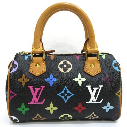 Louis Vuitton Multicolor Mini Speedy Monogram Nano Sac Bag HL Black