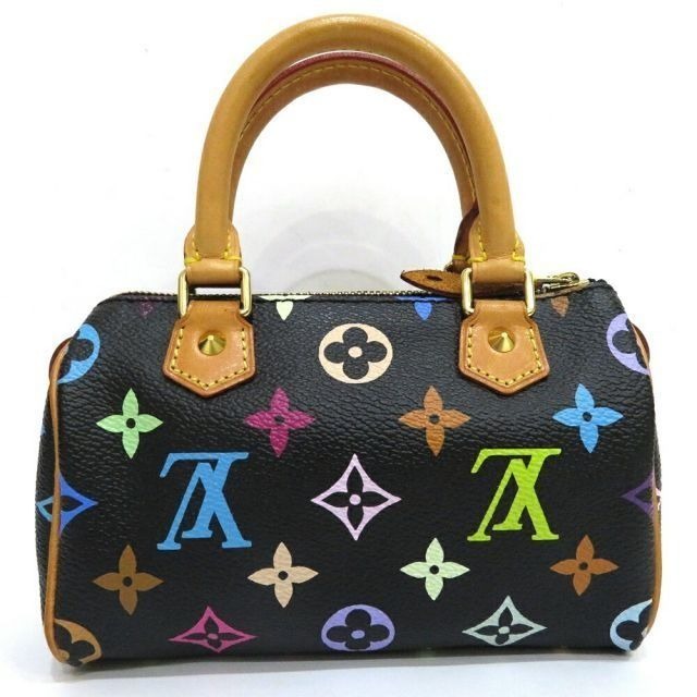 Louis Vuitton Multicolor Mini Speedy Monogram Nano Sac Bag HL Black