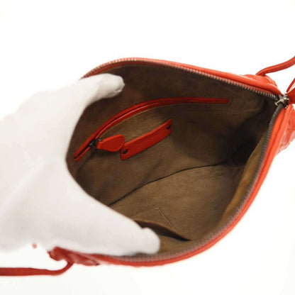 Bottega Veneta Nodini Intrecciato Leather Shoulder Bag in Red