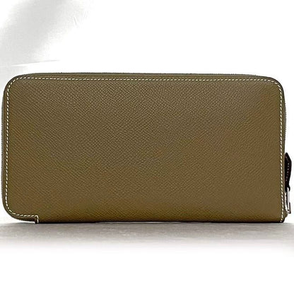 Hermes Round Zipper Long Wallet Azap Silk Quinn F22990